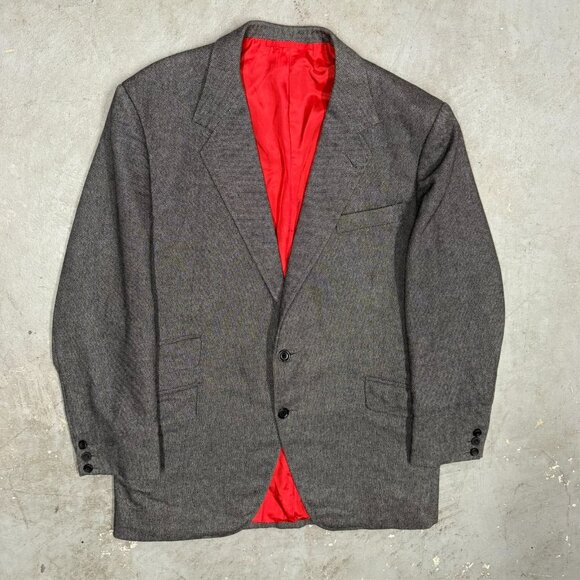 Bespoke Richard Anderson Savile Row Blazer Wool Cashmere Sport Coat Grey 42S - Picture 2 of 8